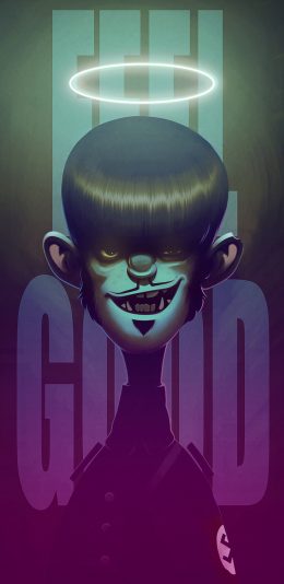 [2436x1125]卡通 猩猩 潮图 邪恶 苹果手机动漫壁纸图片