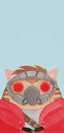 [2436x1125]卡通 猫咪 cos蚁人 漫威 苹果手机动漫壁纸图片