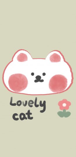 [2436x1125]卡通 猫咪 lovely cat 苹果手机动漫壁纸图片
