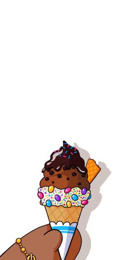 [2436x1125]卡通 甜品 冰淇淋 巧克力 苹果手机动漫壁纸图片