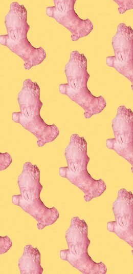 [2436x1125]卡通 生姜 抠图 平铺 苹果手机动漫壁纸图片