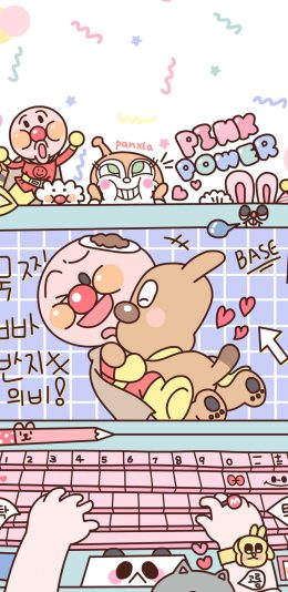 [2436x1125]卡通 笔记本 面包超人 小鹿 苹果手机动漫壁纸图片