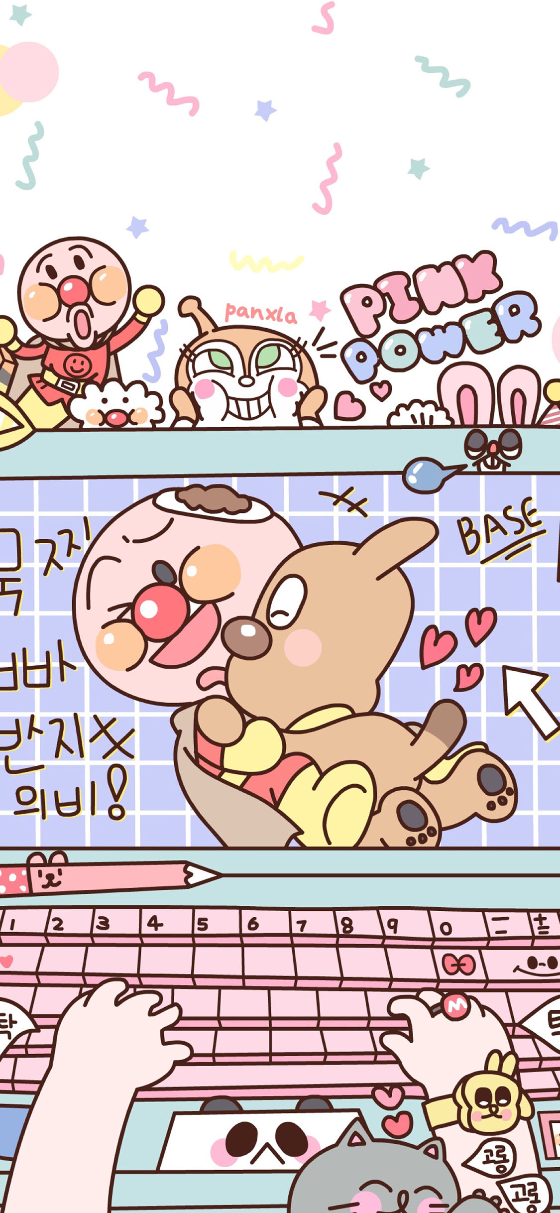 [2436×1125]卡通 笔记本 面包超人 小鹿 苹果手机动漫壁纸图片