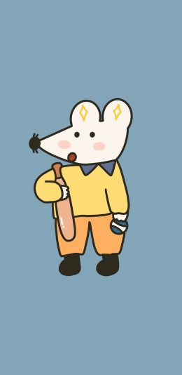 [2436x1125]卡通 老鼠 可爱 苹果手机动漫壁纸图片