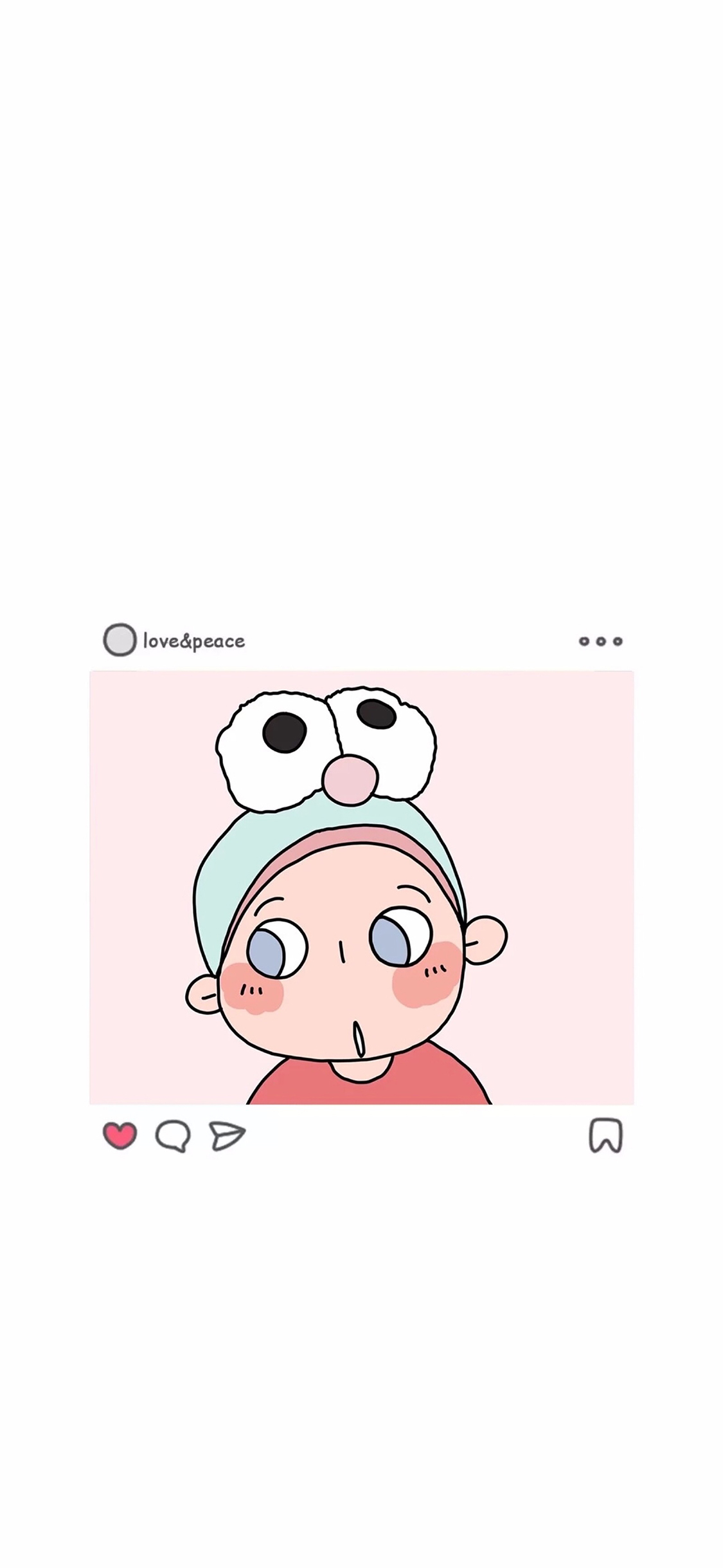 [2436×1125]卡通 萌娃 可爱 点赞 苹果手机动漫壁纸图片