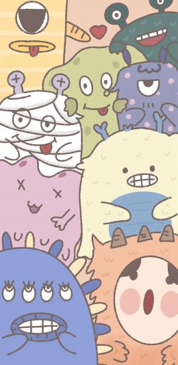 [2436x1125]卡通 萌物 可爱 合集 苹果手机动漫壁纸图片