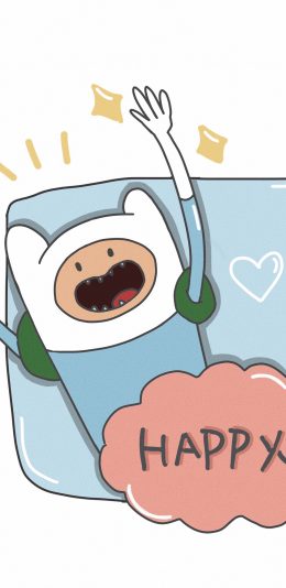 [2436x1125]卡通 萌物 快乐 happy 苹果手机动漫壁纸图片