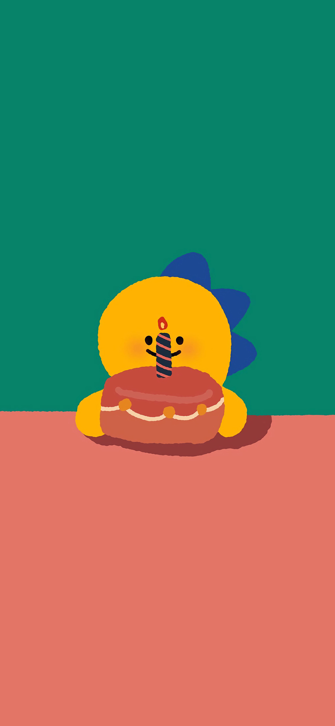 [2436×1125]卡通 萌物 生日 庆祝 苹果手机动漫壁纸图片