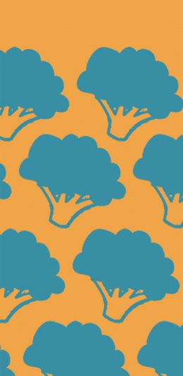 [2436x1125]卡通 西兰花 平铺 密集 苹果手机动漫壁纸图片