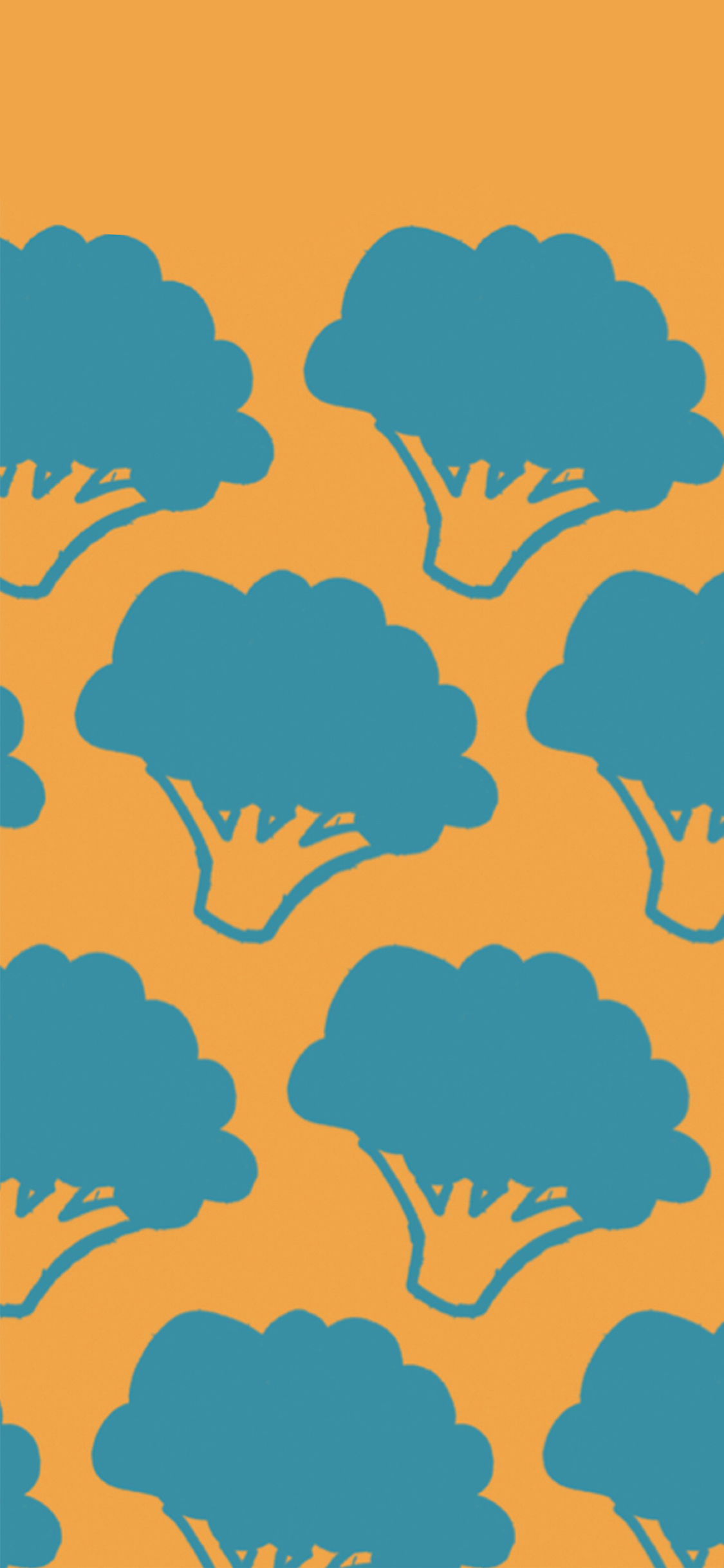 [2436×1125]卡通 西兰花 平铺 密集 苹果手机动漫壁纸图片