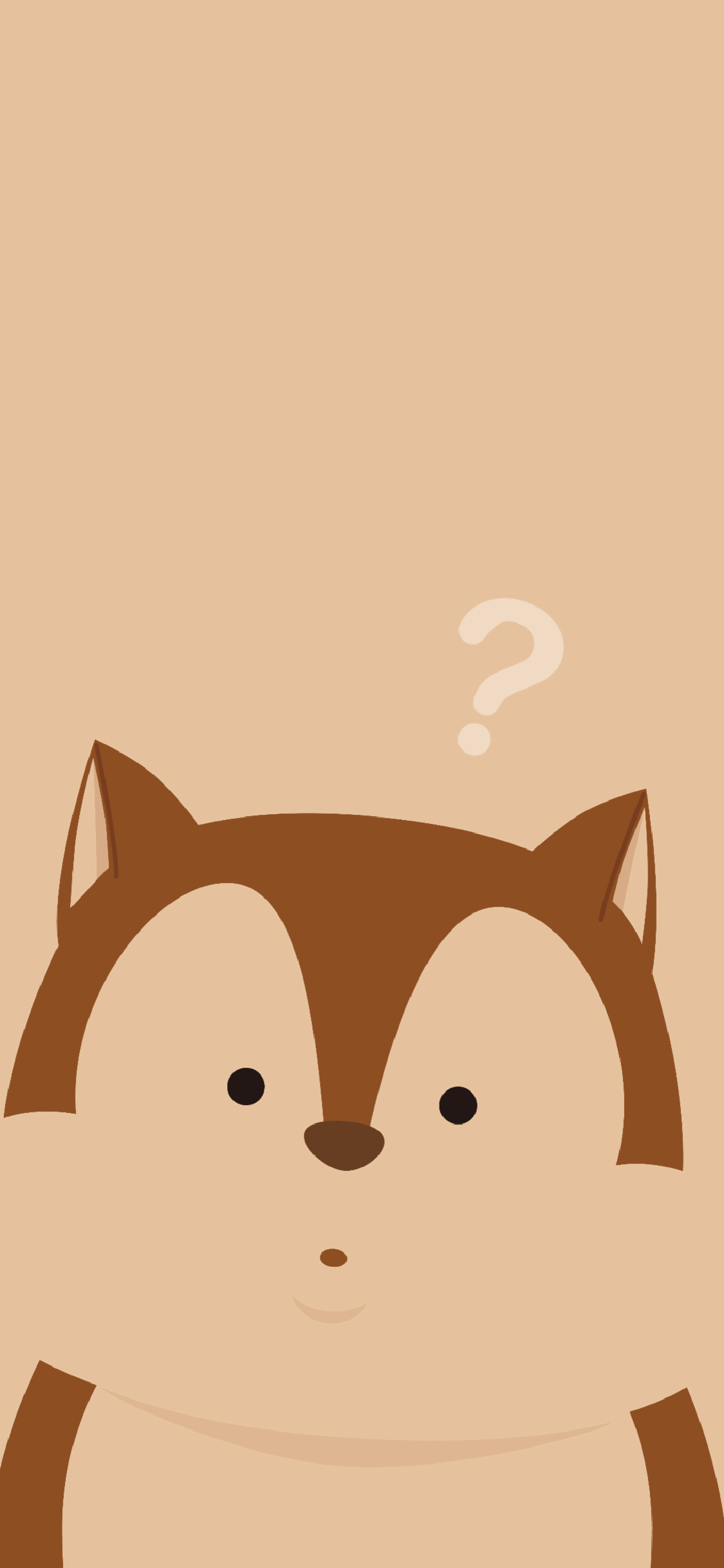 [2436×1125]卡通 角色 松鼠车长 问号 苹果手机动漫壁纸图片