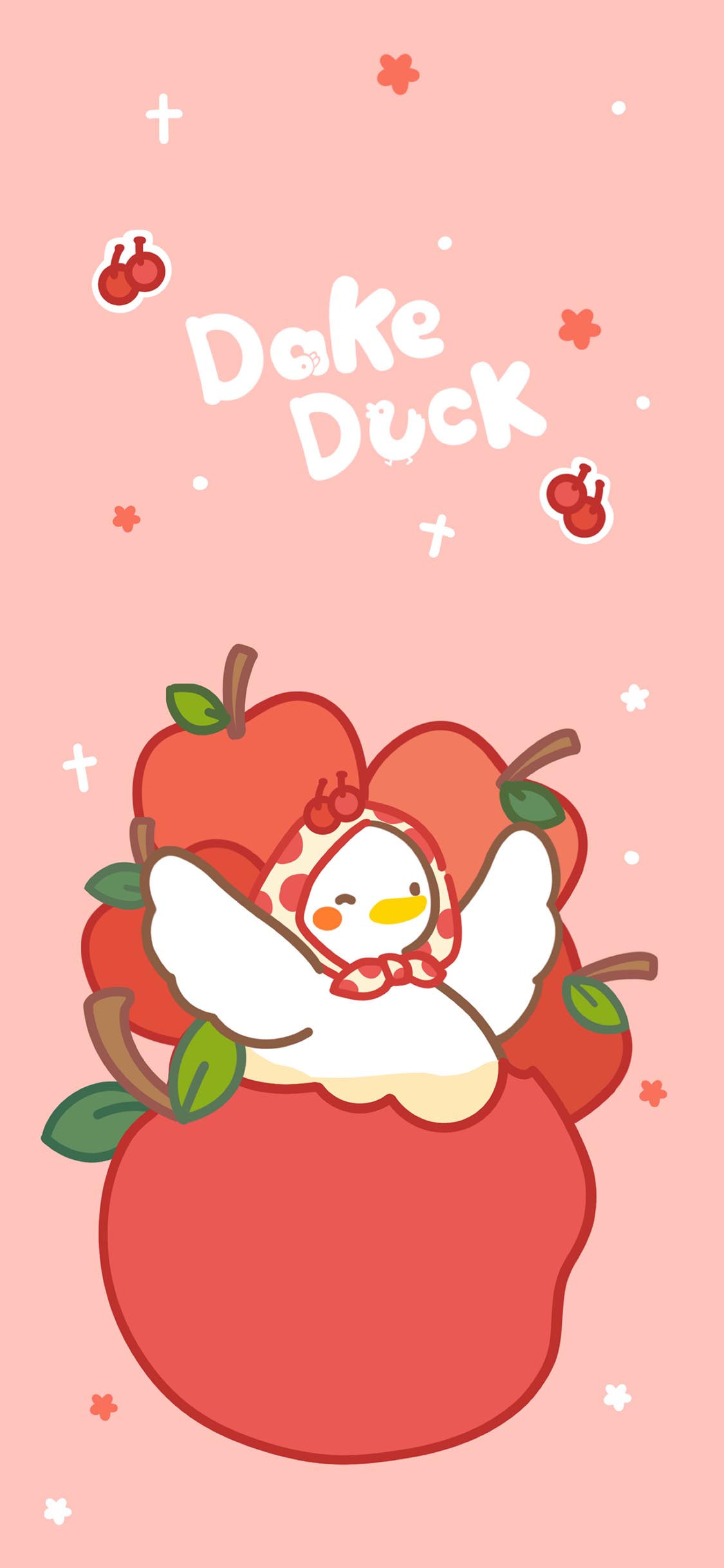 [2436×1125]卡通 达可鸭 dake duck 苹果 苹果手机动漫壁纸图片