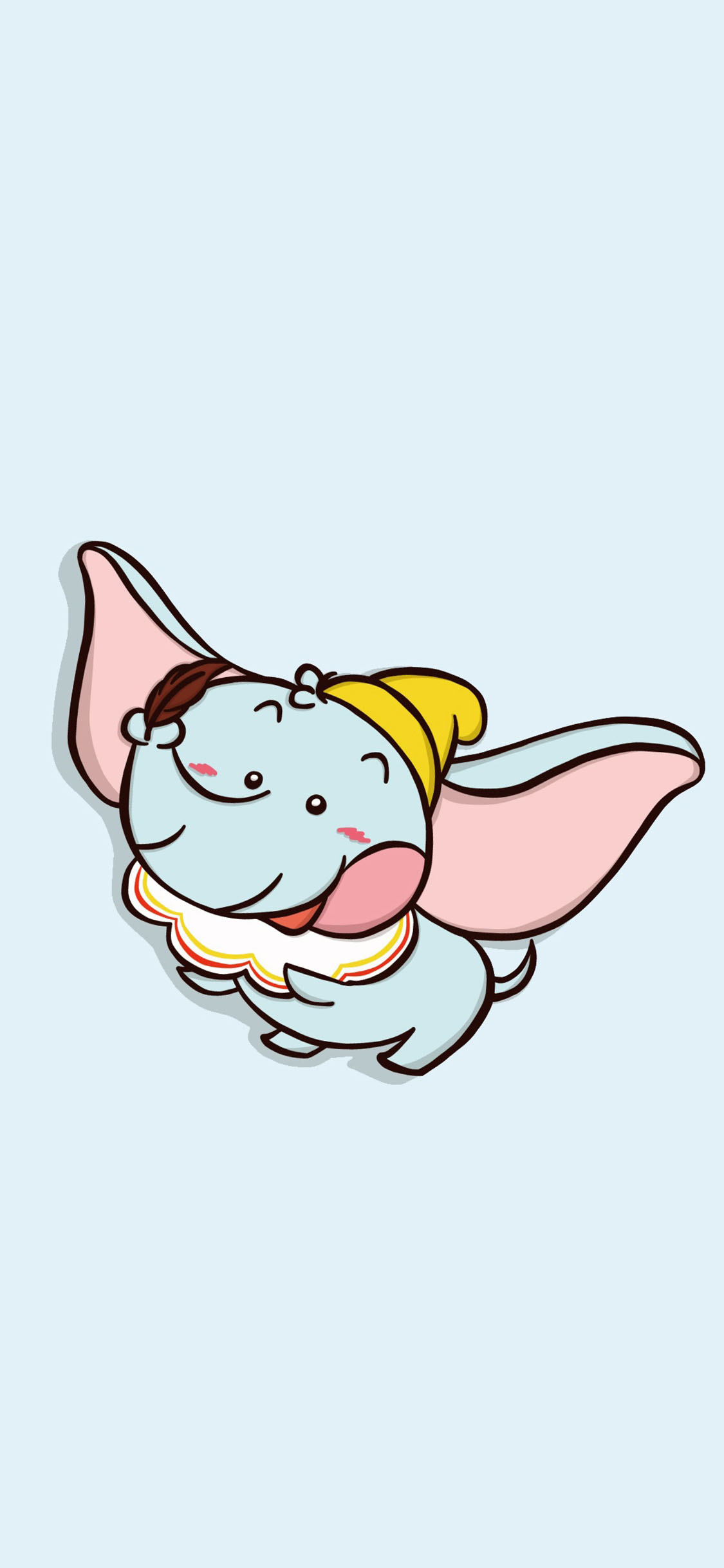 [2436×1125]卡通 迪士尼 小飞象 可爱 苹果手机动漫壁纸图片