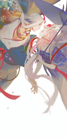 [2436x1125]古风 动漫 情侣 唯美 苹果手机动漫壁纸图片