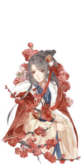 [2436x1125]古风 动漫 月半狼叫 作品 苹果手机动漫壁纸图片