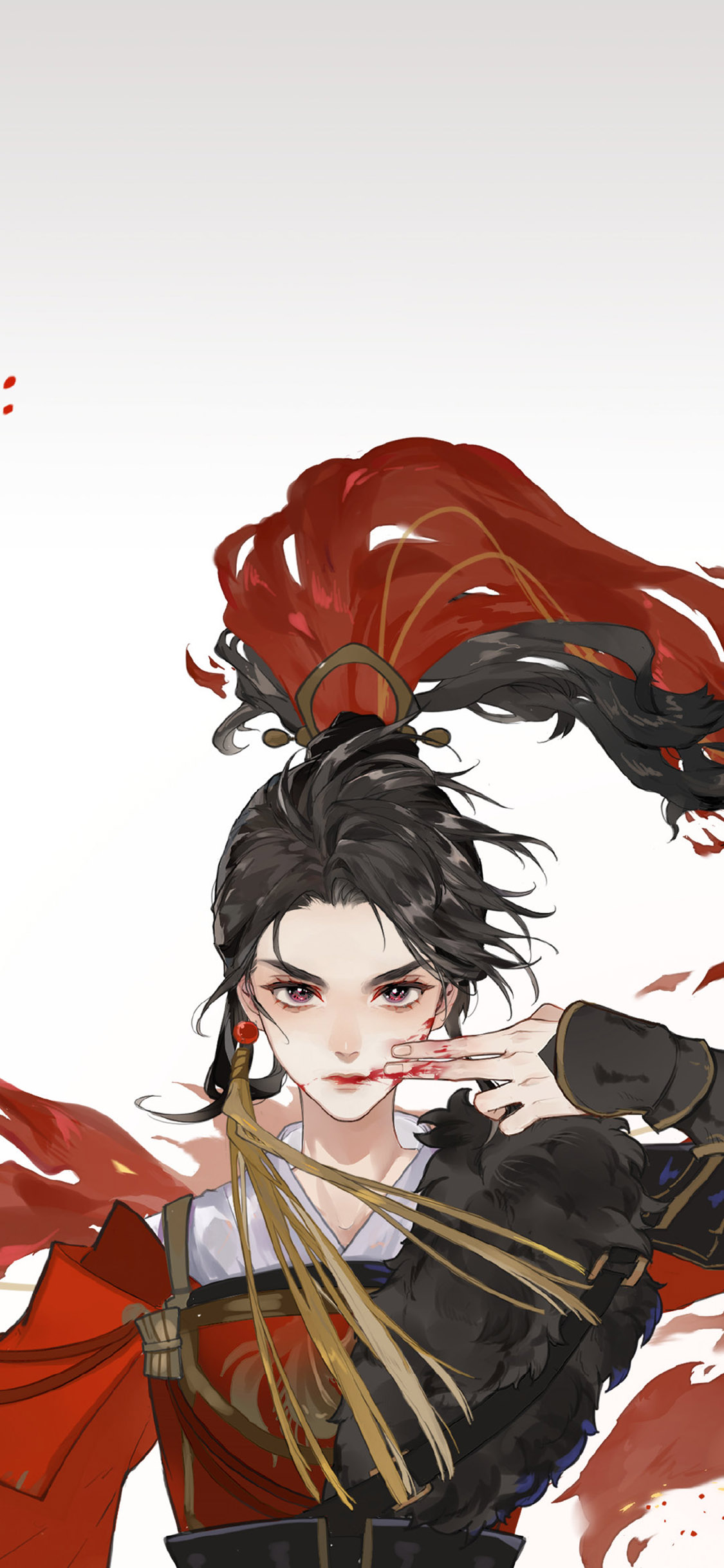 [2436×1125]古风 美女 忘川 侠客 苹果手机动漫壁纸图片