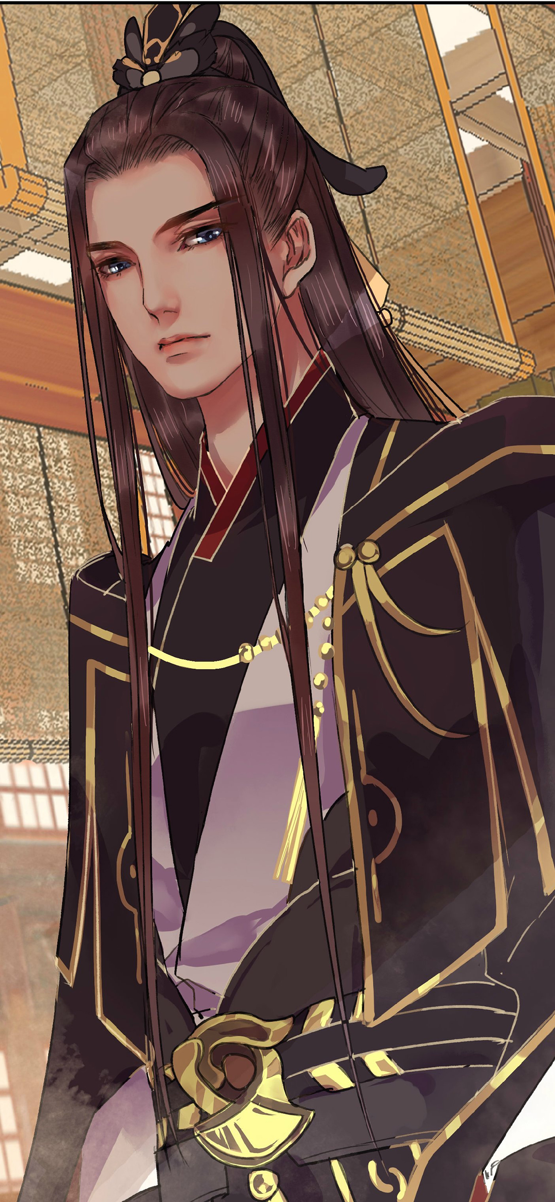 [2436×1125]古风 美男 小说男主 精美 苹果手机动漫壁纸图片