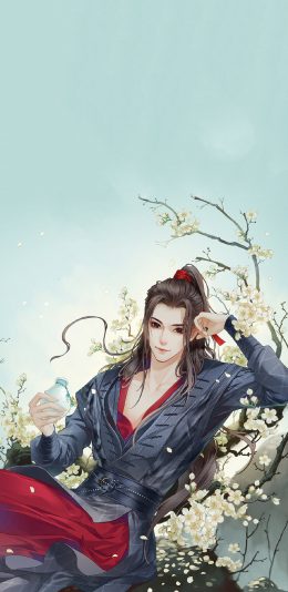 [2436x1125]古风美男 插画 小说男主 作者：匪萌十月 苹果手机动漫壁纸图片