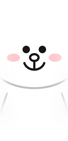 [2436x1125]可妮兔 白色 可爱 卡通 line friends 苹果手机动漫壁纸图片