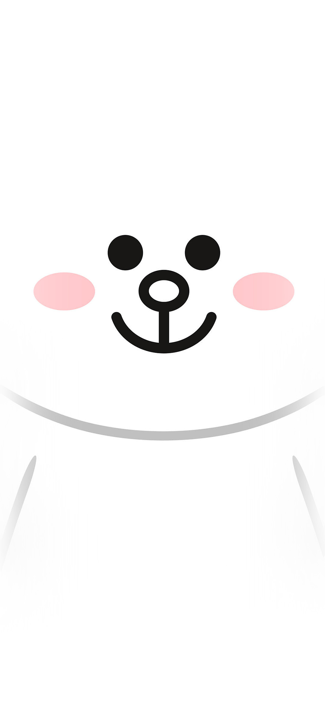 [2436×1125]可妮兔 白色 可爱 卡通 line friends 苹果手机动漫壁纸图片