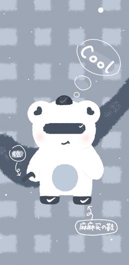 [2436x1125]可爱 cool 小熊 杀手 枪 麻麻买的鞋 苹果手机动漫壁纸图片