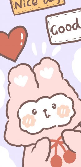 [2436x1125]可爱 nice day good 卡通 苹果手机动漫壁纸图片