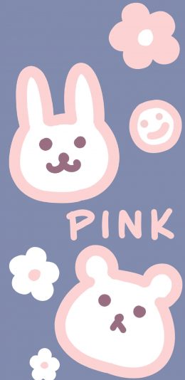 [2436x1125]可爱 小兔子 小熊 卡通 苹果手机动漫壁纸图片