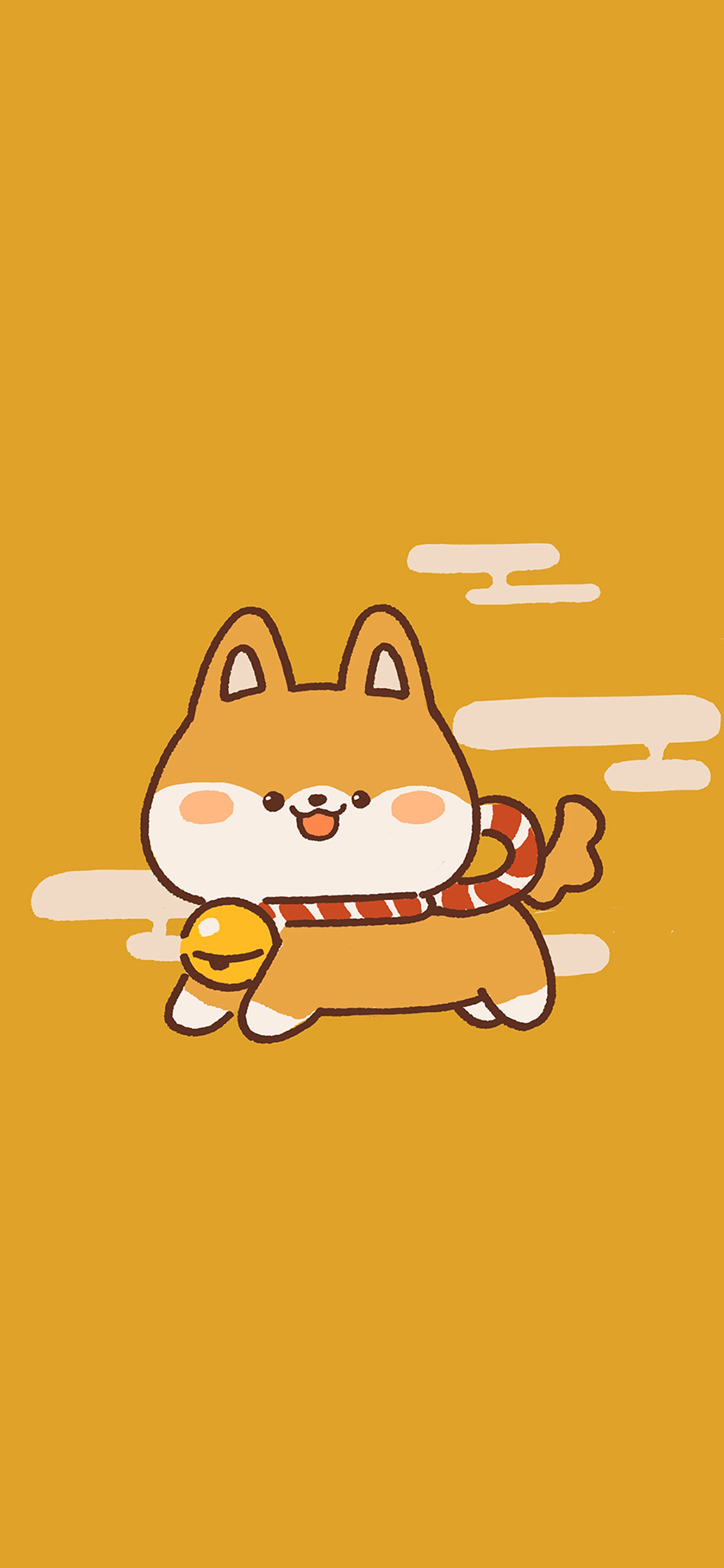 [2436×1125]可爱 柴犬 黄 短腿 苹果手机动漫壁纸图片