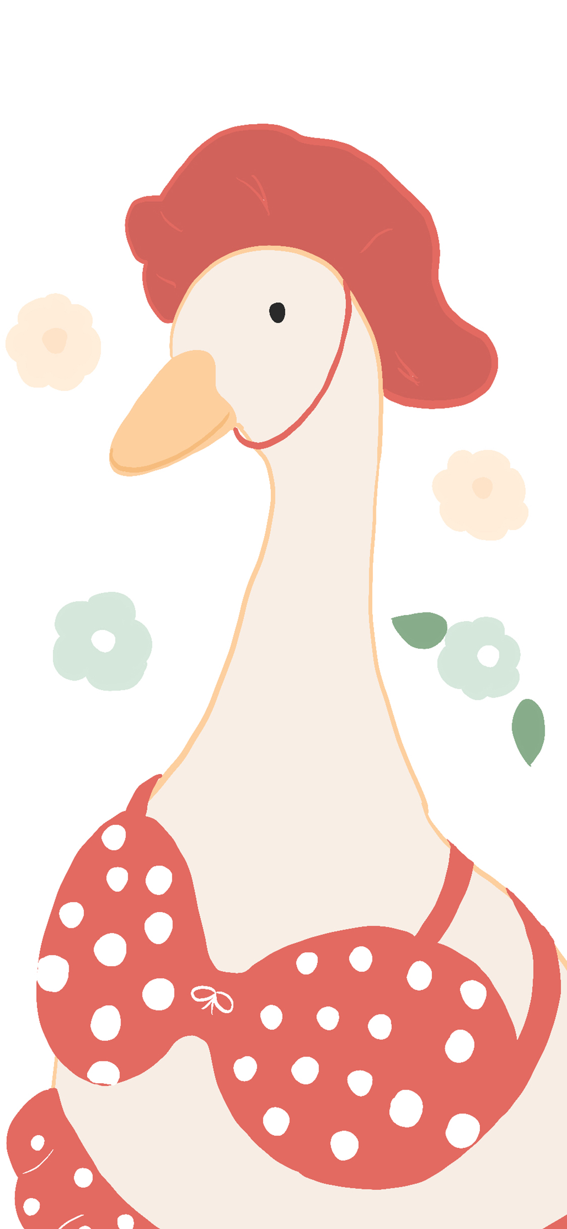 [2436×1125]可爱 比基尼 鸭子 卡通 苹果手机动漫壁纸图片