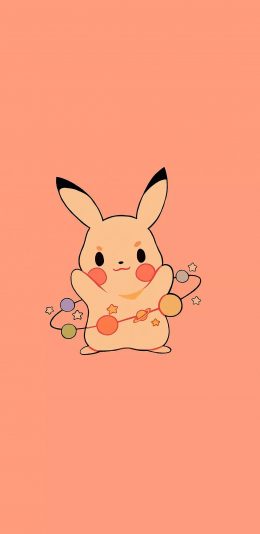 [2436x1125]可爱 皮卡丘 神奇宝贝 苹果手机动漫壁纸图片