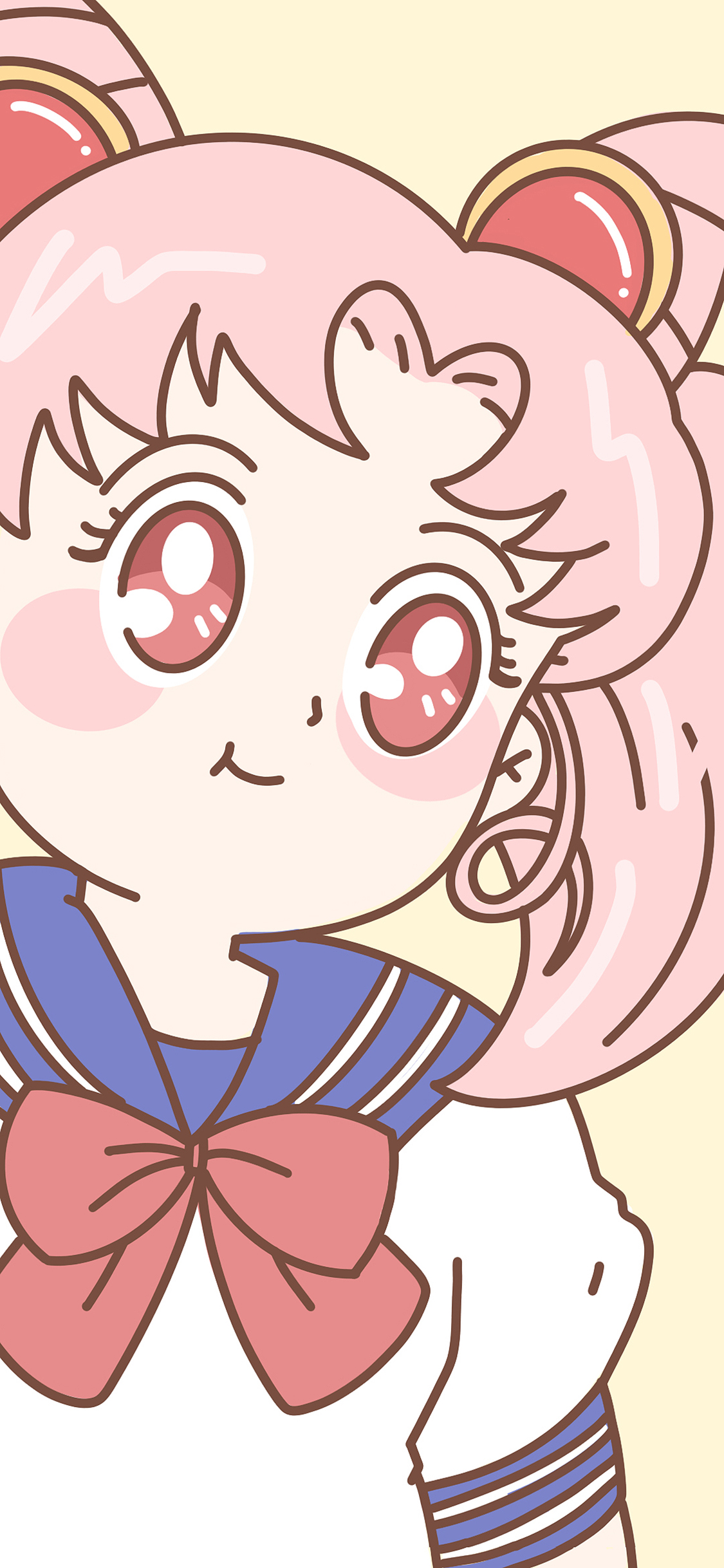 [2436×1125]可爱 美少女战士 卡通 小小兔 苹果手机动漫壁纸图片