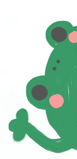 [2436x1125]可爱 青蛙 可爱 彩绘 苹果手机动漫壁纸图片