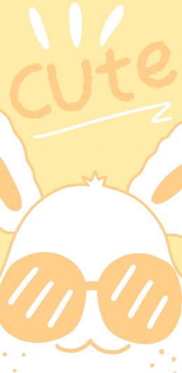 [2436x1125]可爱 黄 cute 墨镜 老鼠 卡通 苹果手机动漫壁纸图片