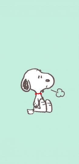 [2436x1125]史努比 动漫 手绘 简约 苹果手机动漫壁纸图片