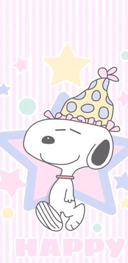 [2436x1125]史努比 可爱 帽子 动画 苹果手机动漫壁纸图片