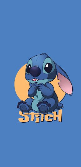 [2436x1125]史迪仔 动画 迪士尼 卡通 蓝色 苹果手机动漫壁纸图片