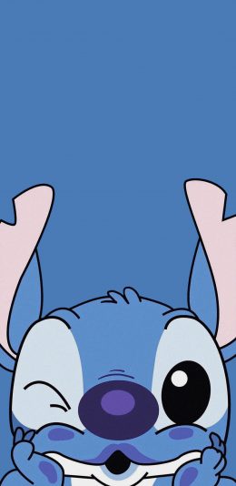 [2436x1125]史迪仔 蓝色 迪士尼 动画 可爱 苹果手机动漫壁纸图片