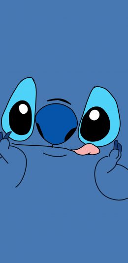 [2436x1125]史迪仔 蓝色 迪士尼 星际宝贝 苹果手机动漫壁纸图片