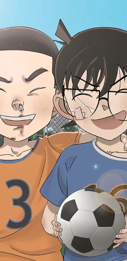 [2436x1125]名侦探柯南 动画 漫画 日本 足球 苹果手机动漫壁纸图片