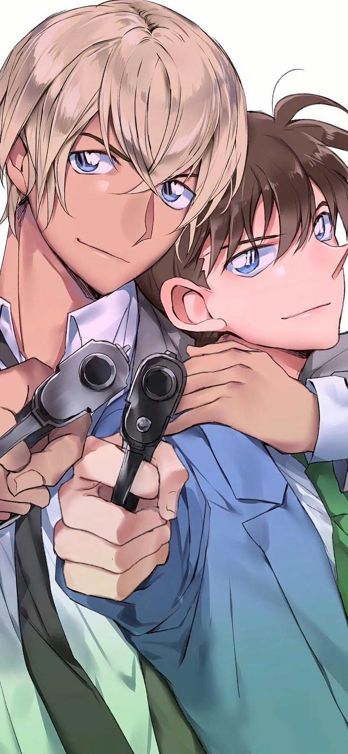 [2436×1125]名侦探柯南 零的执行人 动画 日本 手枪 苹果手机动漫壁纸图片