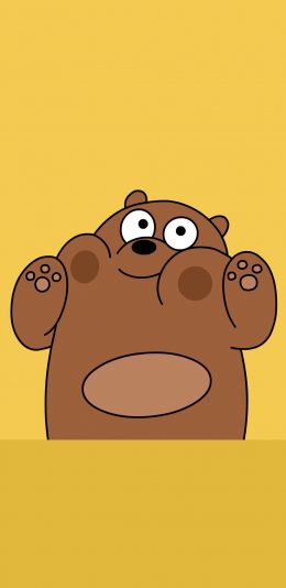 [2436x1125]咱们裸熊 动画片 棕熊 可爱 卡通 苹果手机动漫壁纸图片