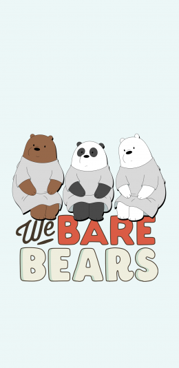 [2436x1125]咱们裸熊 卡通 动画 可爱 萌 苹果手机动漫壁纸图片