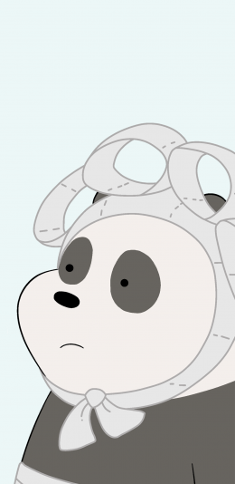 [2436x1125]咱们裸熊 熊猫 卡通 动画 可爱 萌 苹果手机动漫壁纸图片