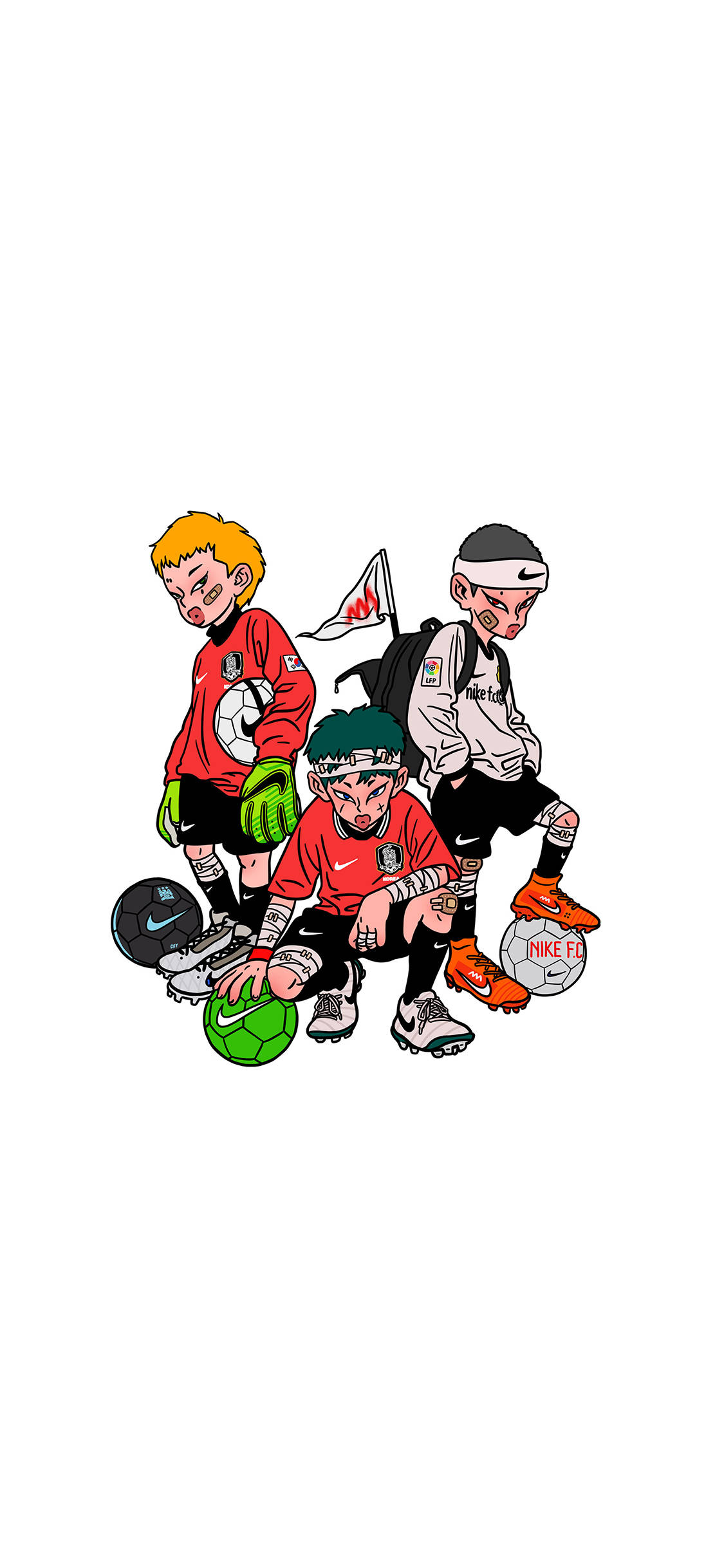 [2436×1125]品牌 Nike 潮图 男孩 球 苹果手机动漫壁纸图片