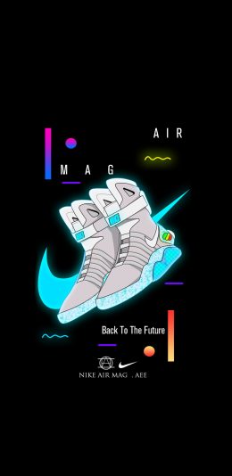 [2436x1125]品牌 鞋子 Nike 卡通 插图 苹果手机动漫壁纸图片