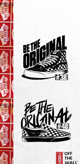 [2436x1125]品牌 鞋子 手绘 vans 棋格鞋（取自微博：G195） 苹果手机动漫壁纸图片