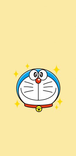 [2436x1125]哆啦A梦 动画 日漫 星星 黄 苹果手机动漫壁纸图片