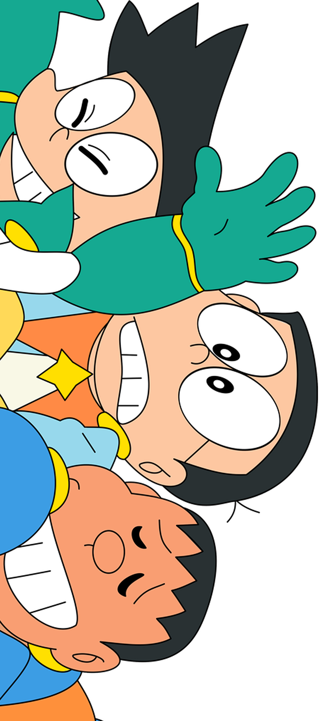 [2436×1125]哆啦A梦 大雄 小夫 胖虎 动画 苹果手机动漫壁纸图片