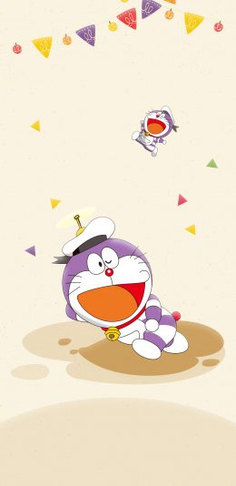 [2436x1125]哆啦A梦 大雄的金银岛 带我回家 动画片 卡通 电影 海报 叮当猫 彩旗 苹果手机动漫壁纸图片