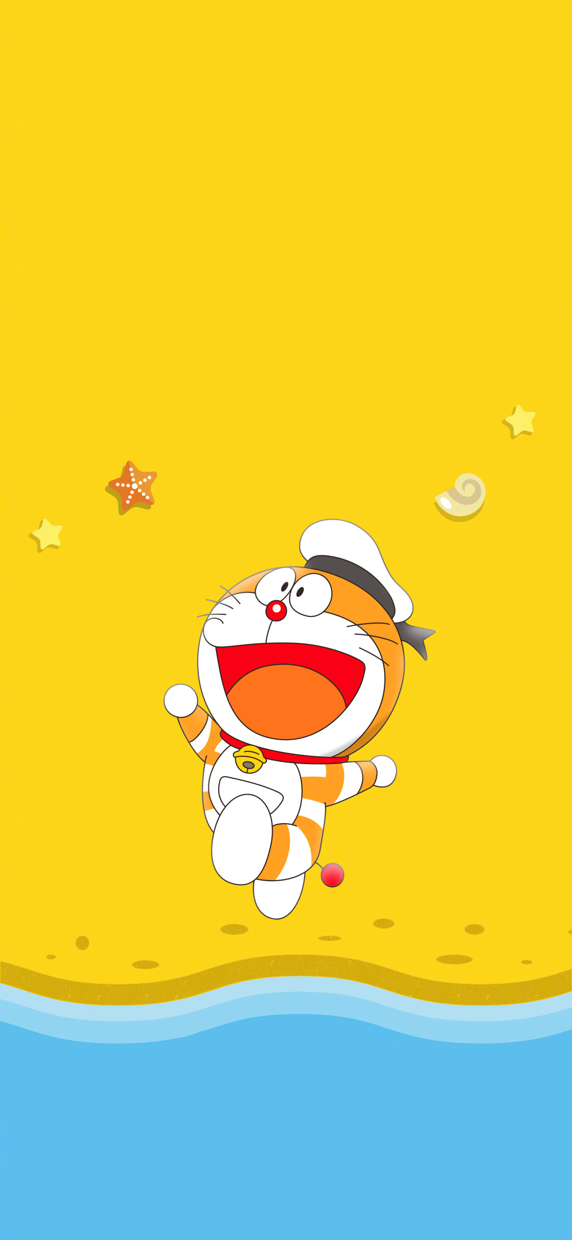 [2436×1125]哆啦A梦 大雄的金银岛 带我回家 动画片 卡通 电影 海报 叮当猫 沙滩 海 苹果手机动漫壁纸图片
